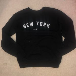 black “new york” crewneck